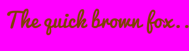 Image with Font Color 804000 and Background Color FF00FF